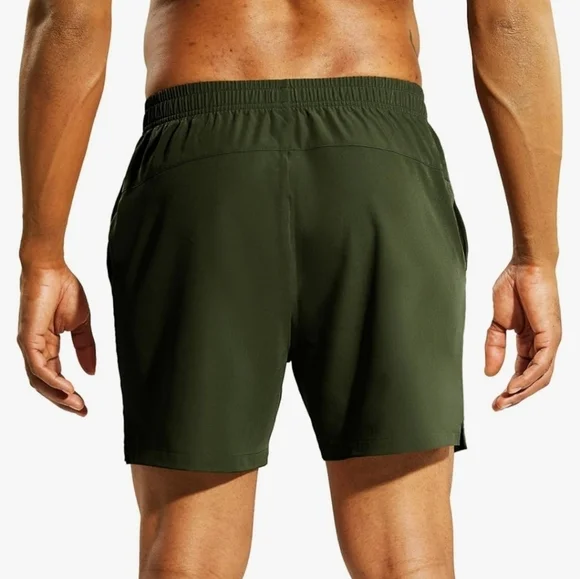 Haimont Workout Running Shorts 5" Inseam Green - Picture 2 of 11